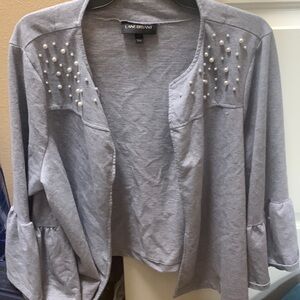 Lane Bryant pearl embellished cardigan